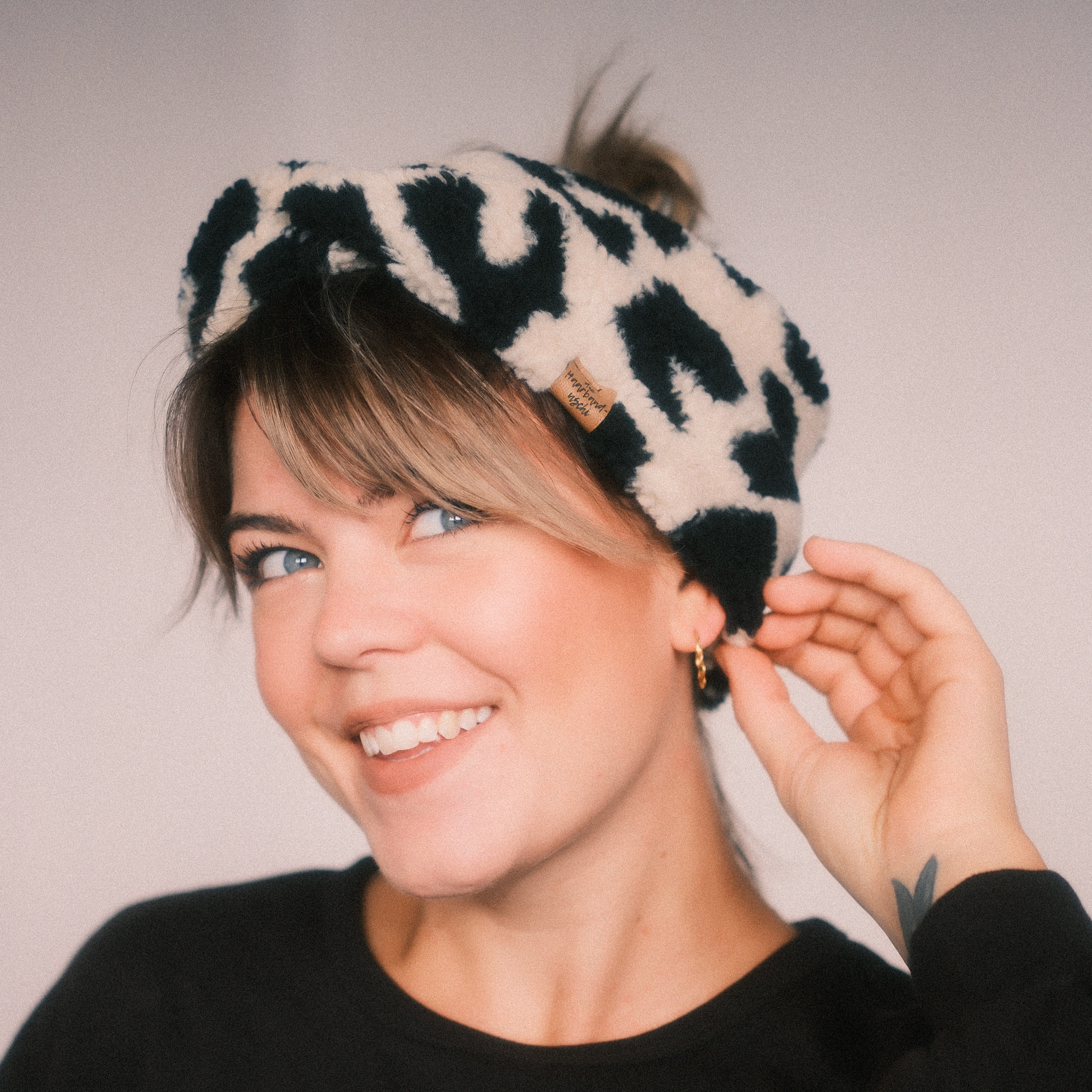 Basic Haarband - Teddy Schwarz Leo