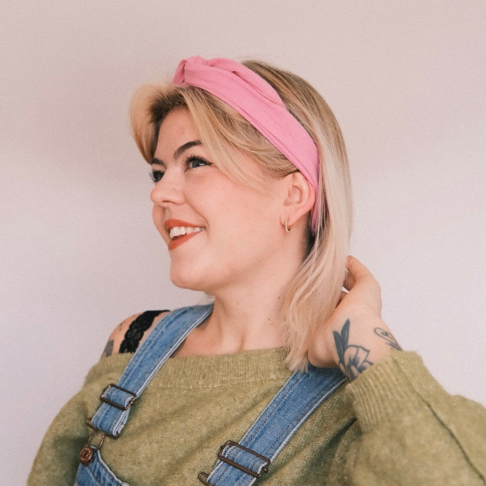 Drahthaarband - Musselin Rosa