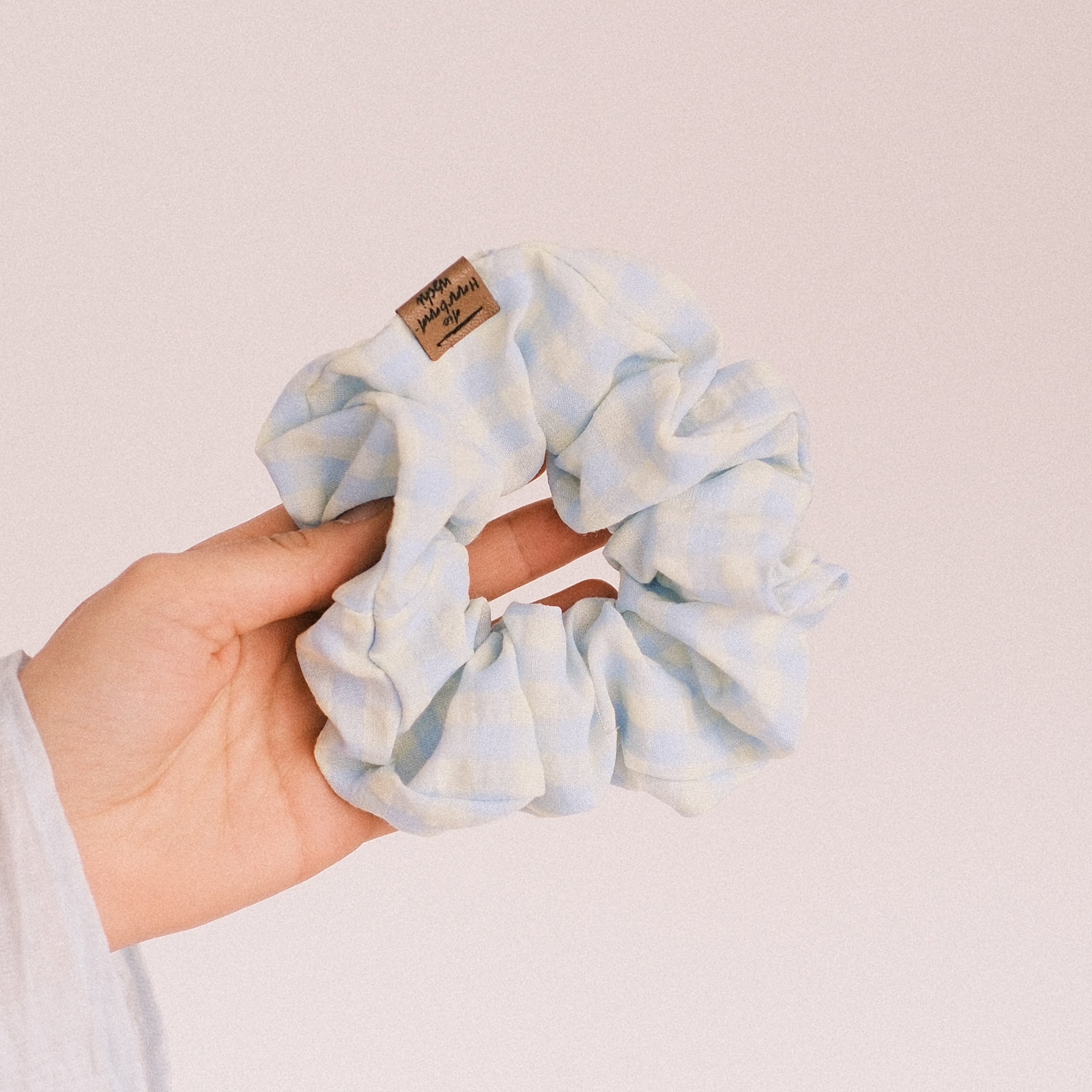 Big Scrunchie - Karo Blau
