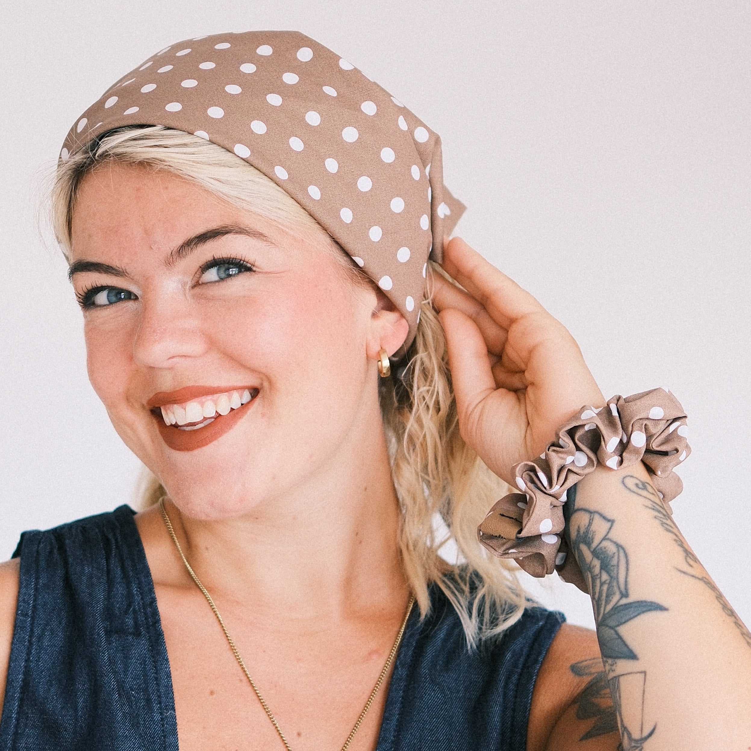 Bandana - Dots Braun