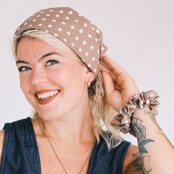 Bandana - Dots Braun
