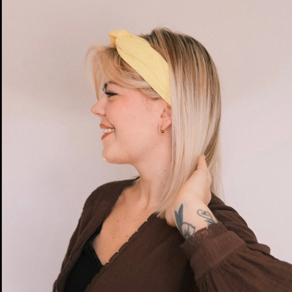 Drahthaarband - Musselin Butteryellow