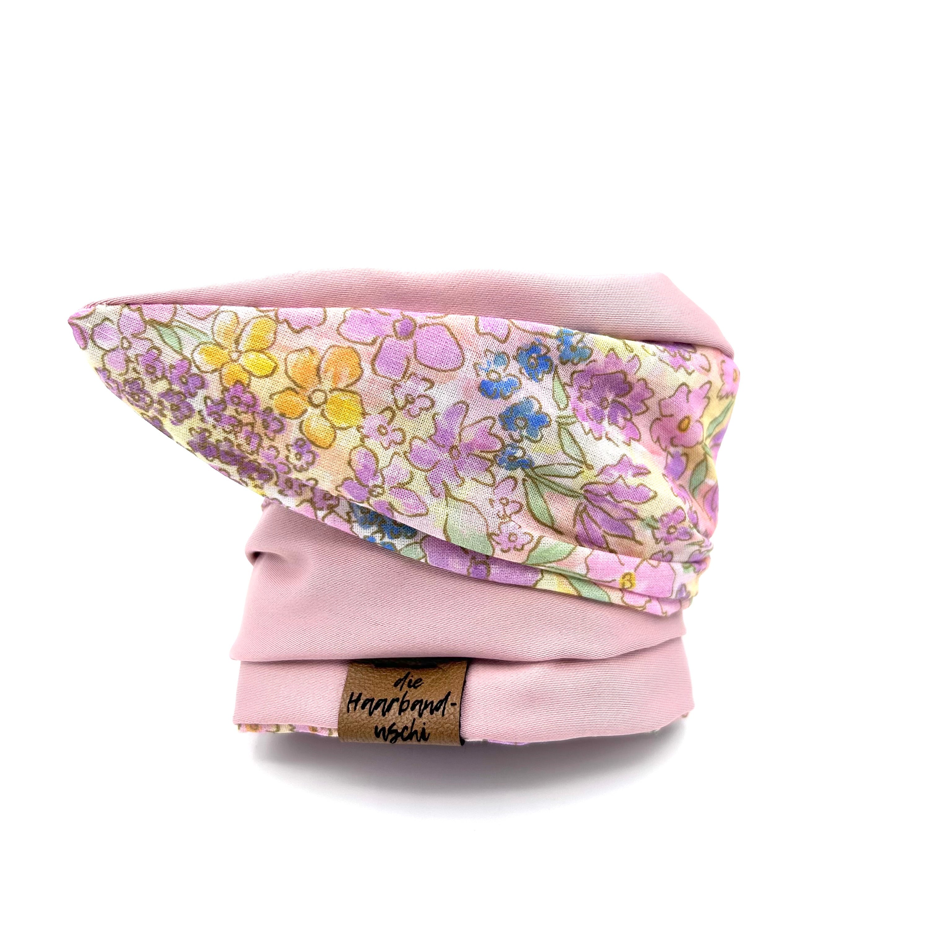 Drahthaarband 2 Seiten breit - Rosa Gartenparty