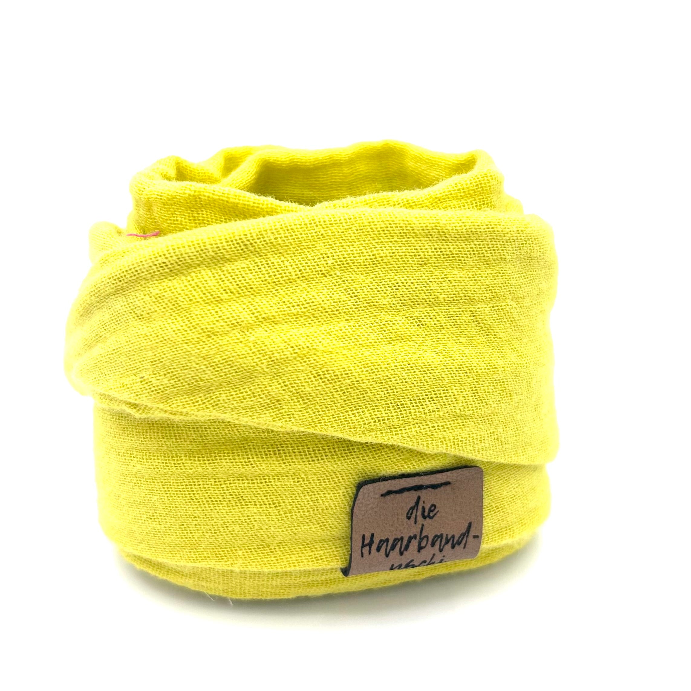 Drahthaarband - Musselin Lime