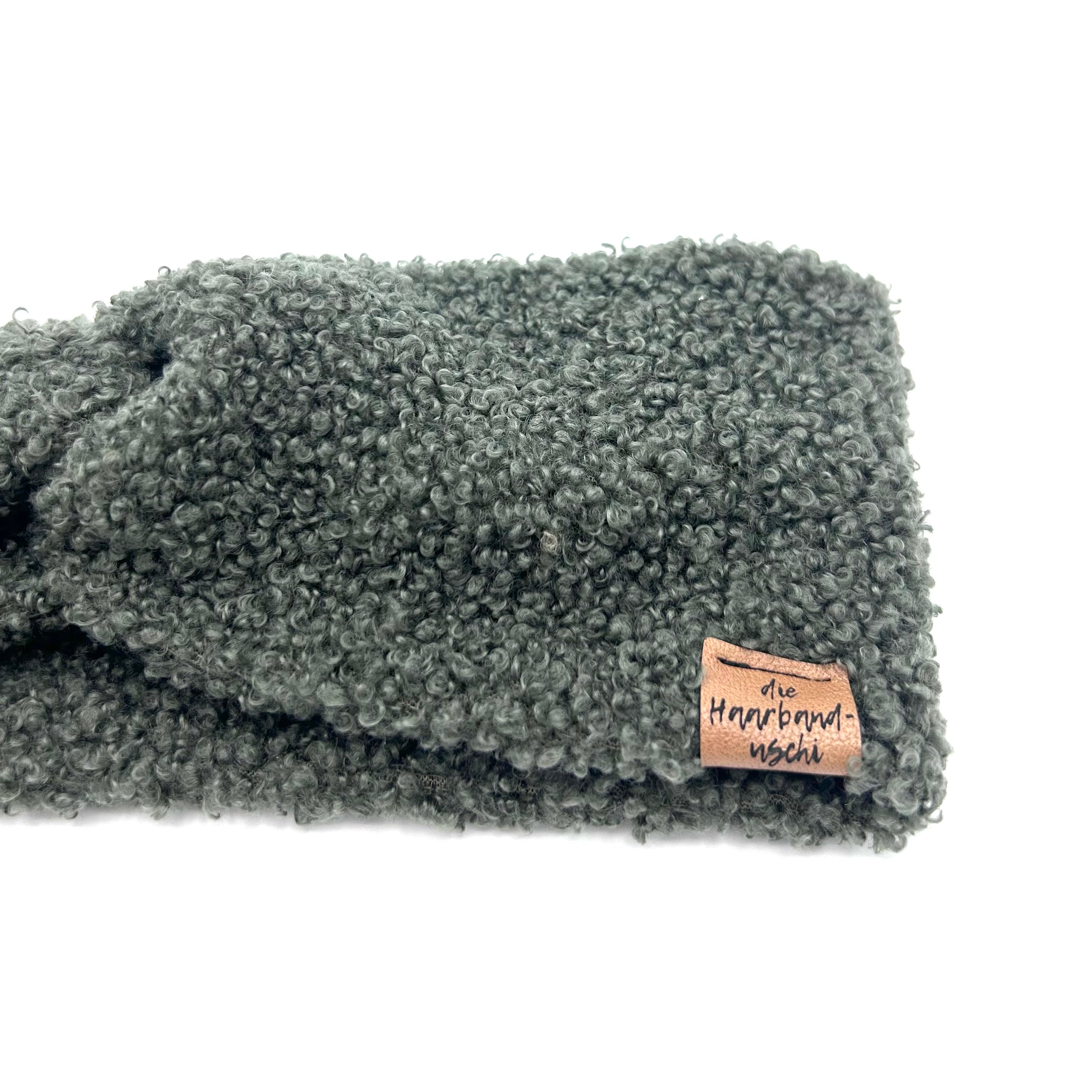 Basic Haarband - Teddy Waldgrün