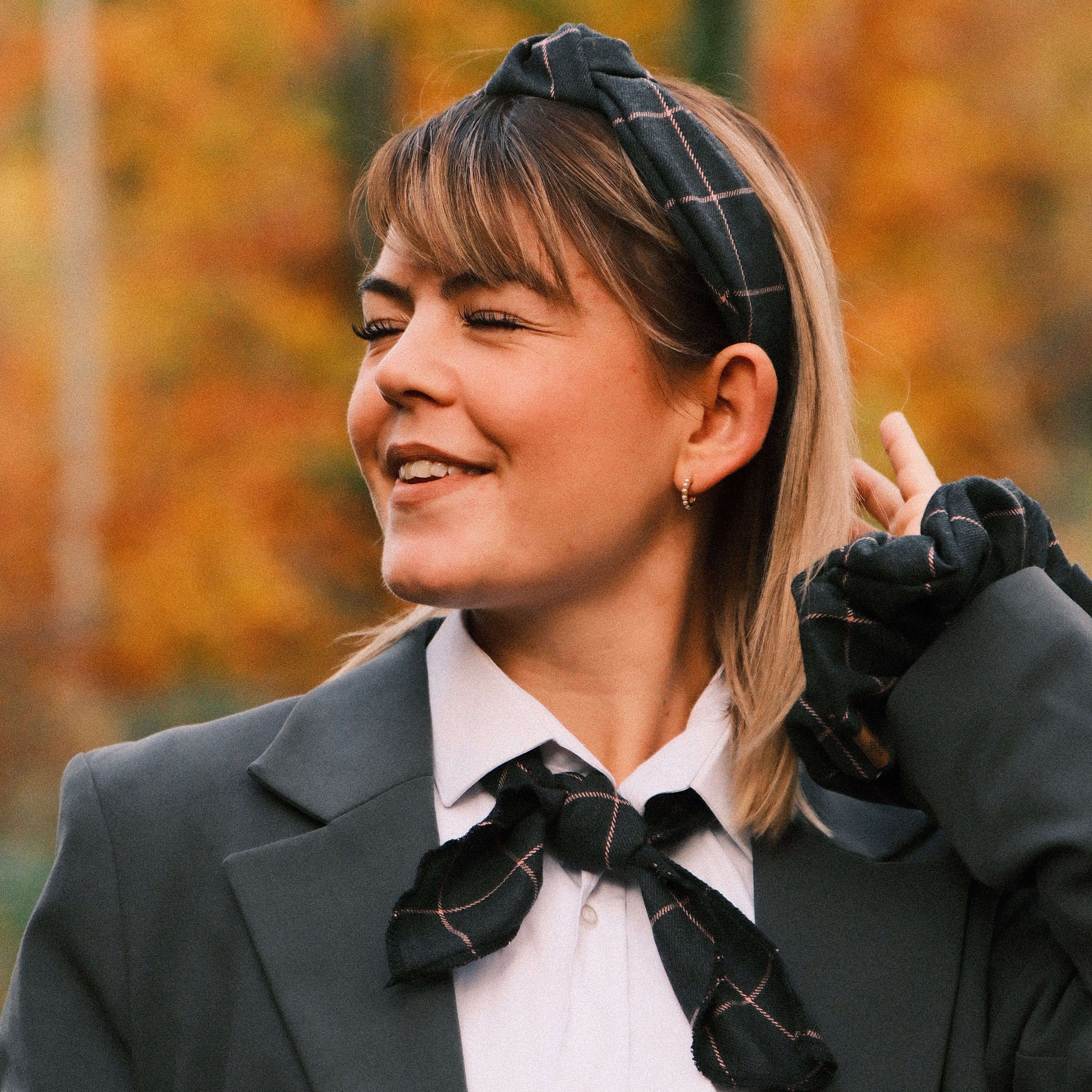 Mikro Schal - XOXO Grau/Rosa