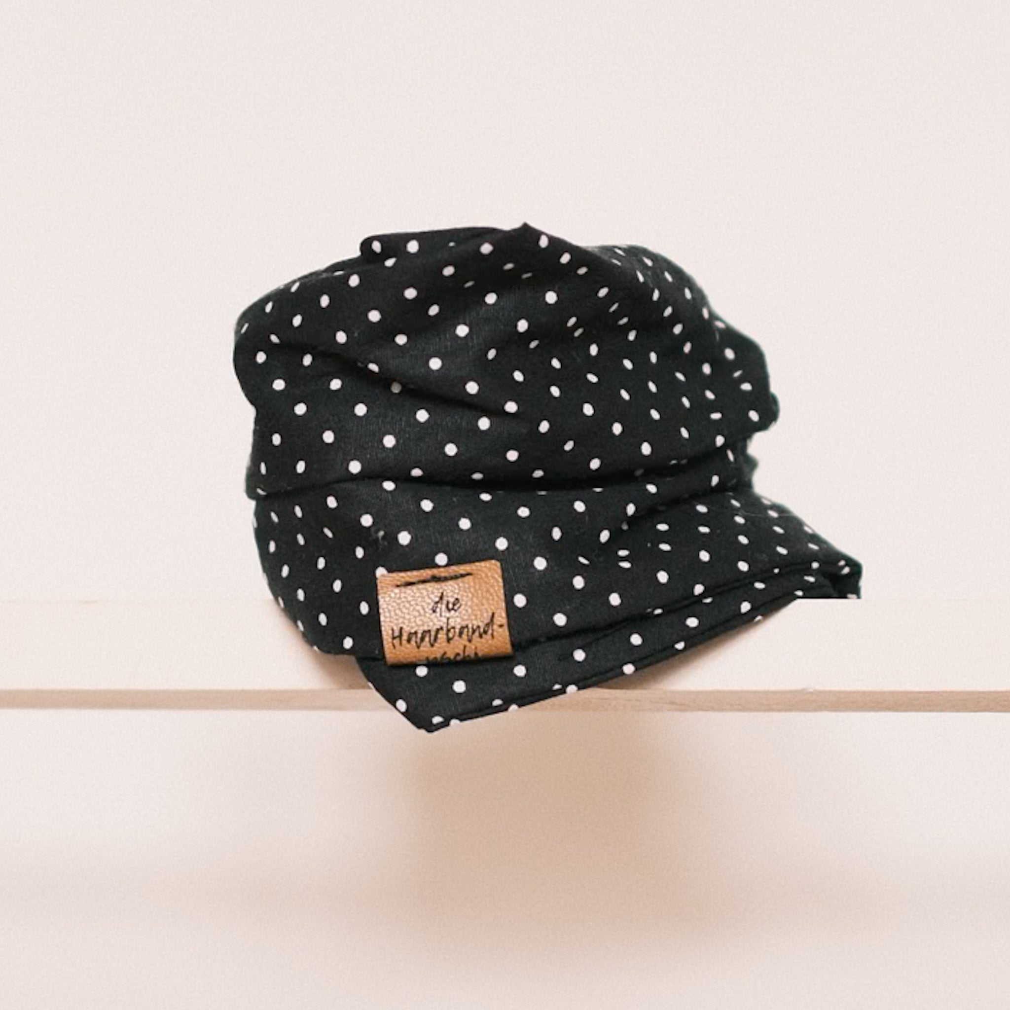 Drahthaarband schmal - Polka Dots Mini Schwarz