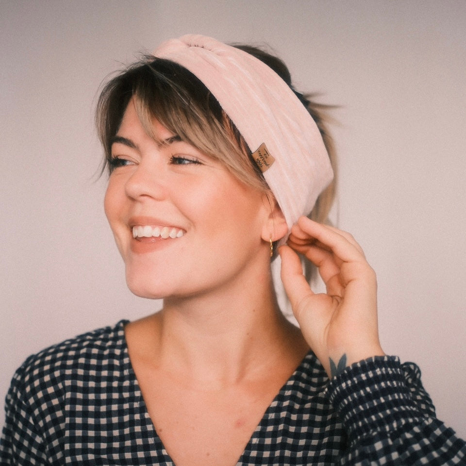 Basic Haarband - Cord Rosa