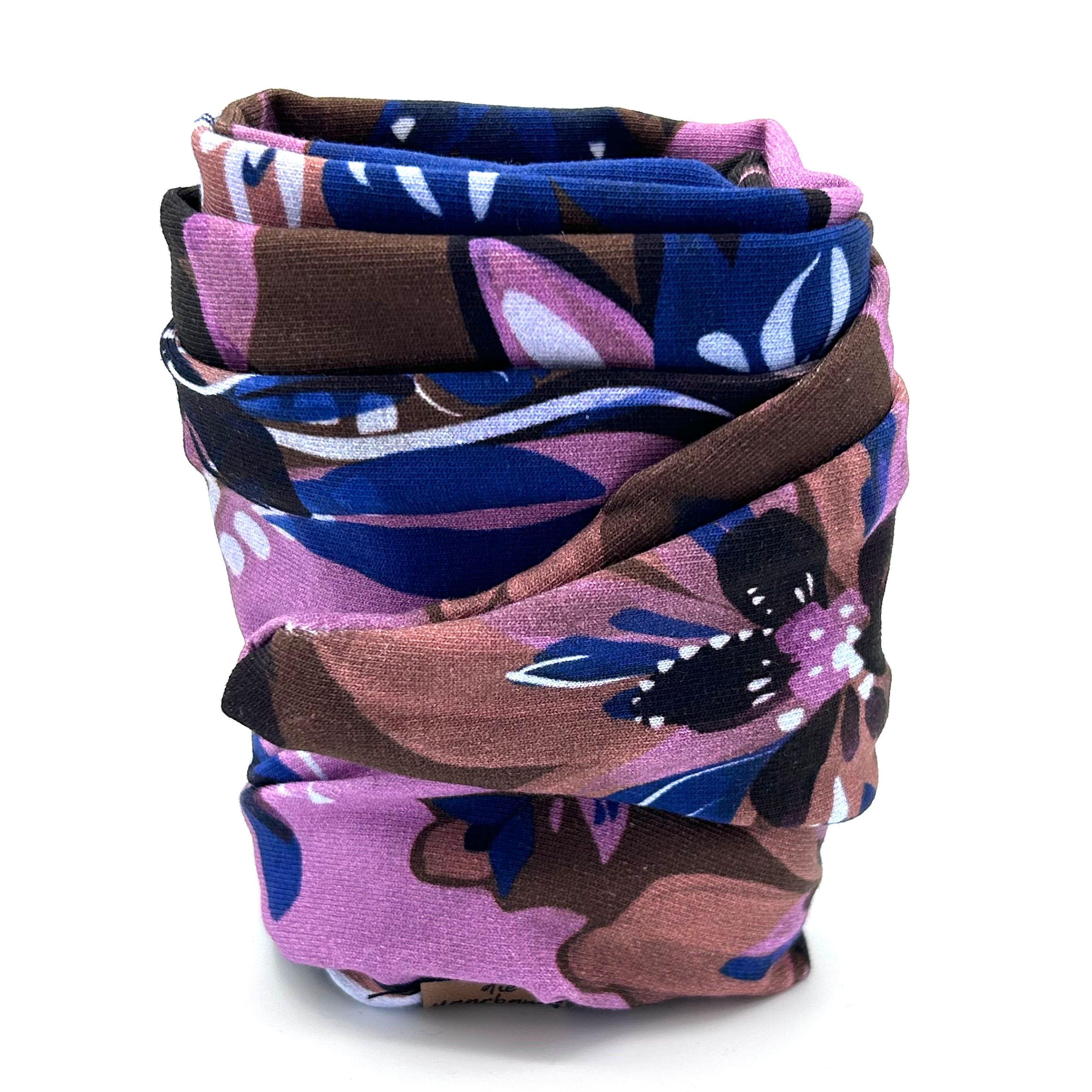 Drahthaarband breit - Blütenpoesie Dunkel