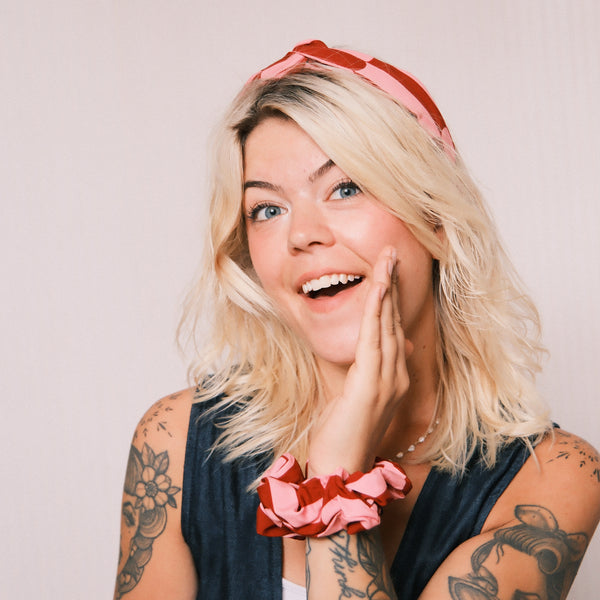 Scrunchie - Candy Lines Pink