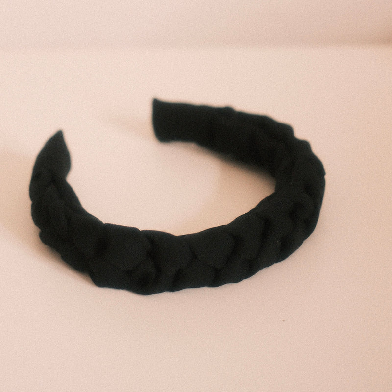Luise - Haarreif geflochten Schwarz Onyx