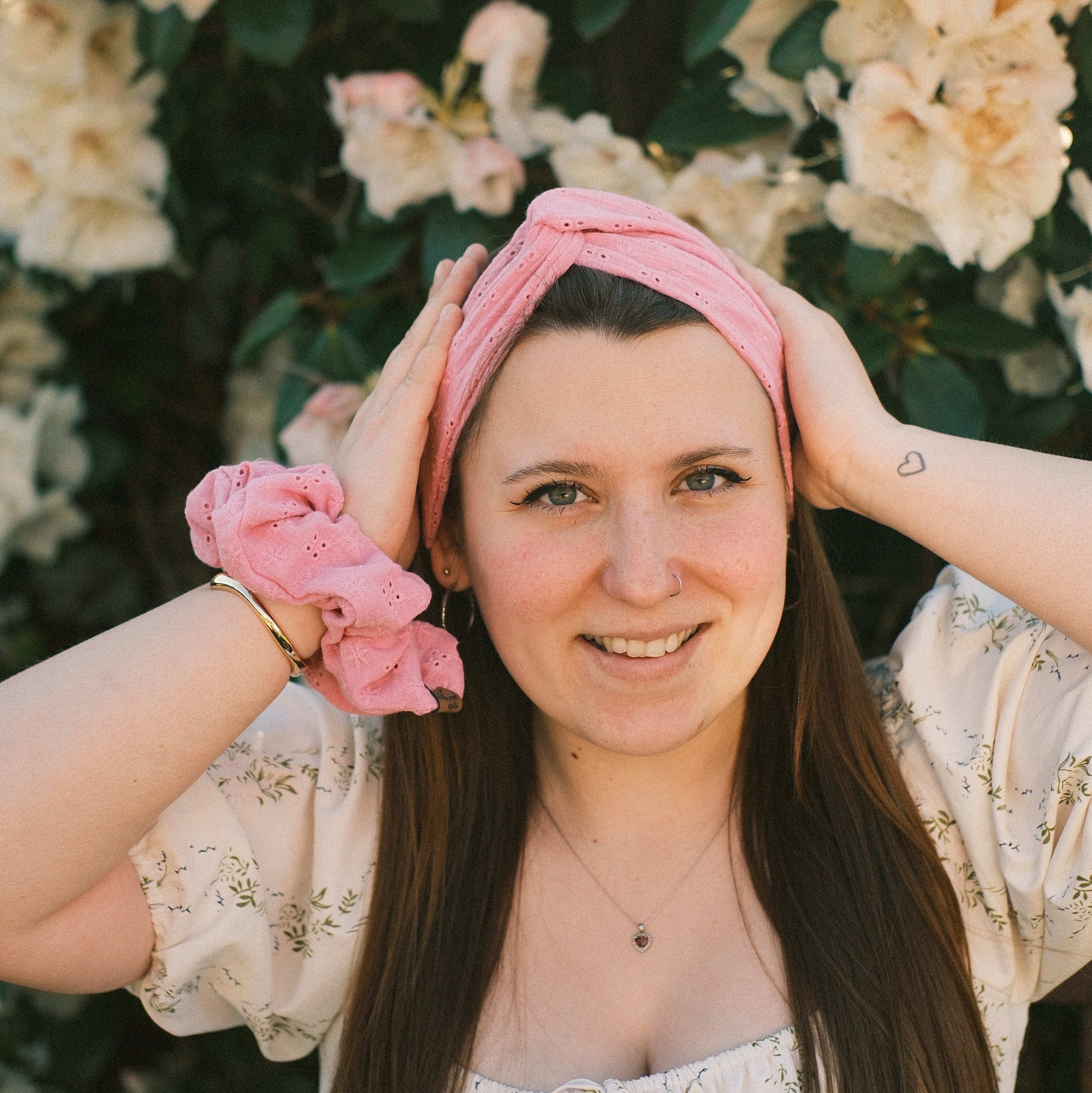 Drahthaarband schmal - Cotton Dream Rosa