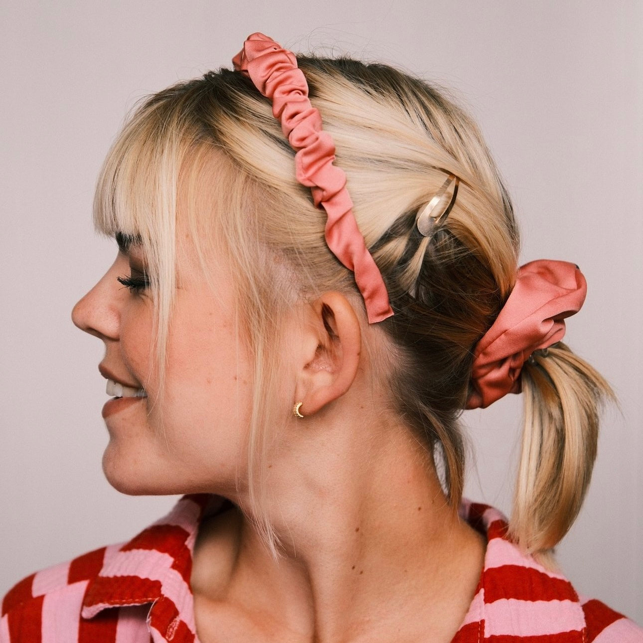 Scrunchie Satin Apricot