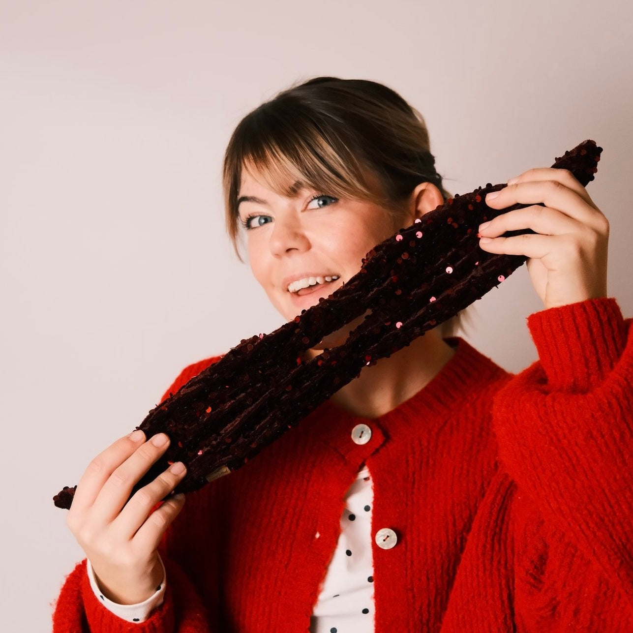 Dutti - Pailletten Weinrot Bordeaux