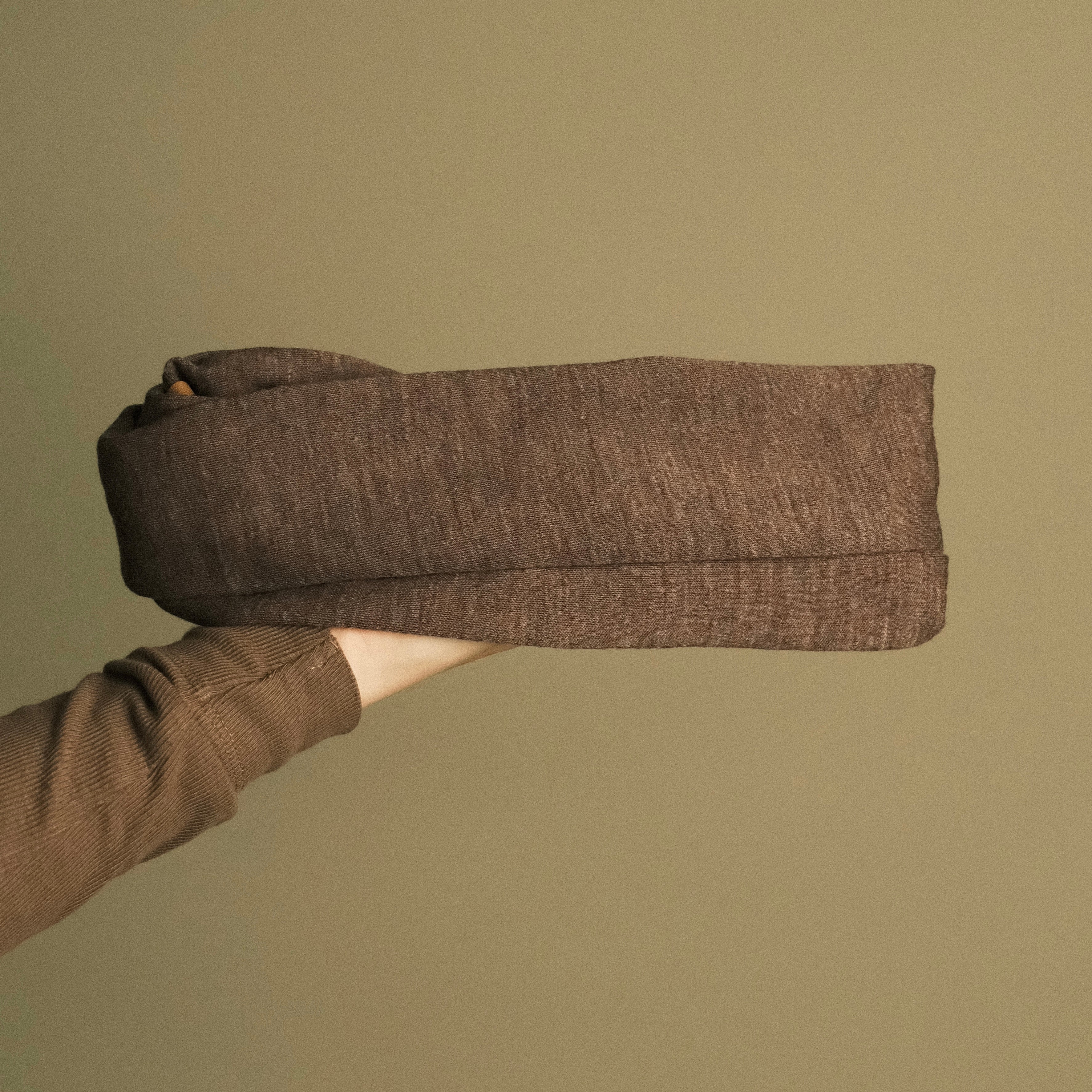 Drahthaarband breit - Warm Braun