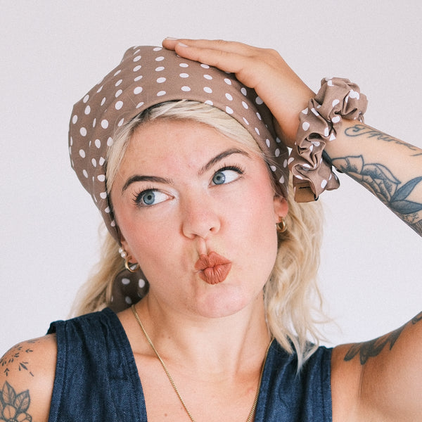 Bandana - Dots Braun