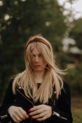 Lilly rostbraun Musselin