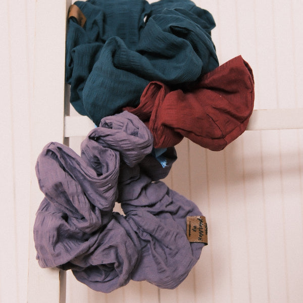 3er Big Scrunchie Set - Berry Bloom