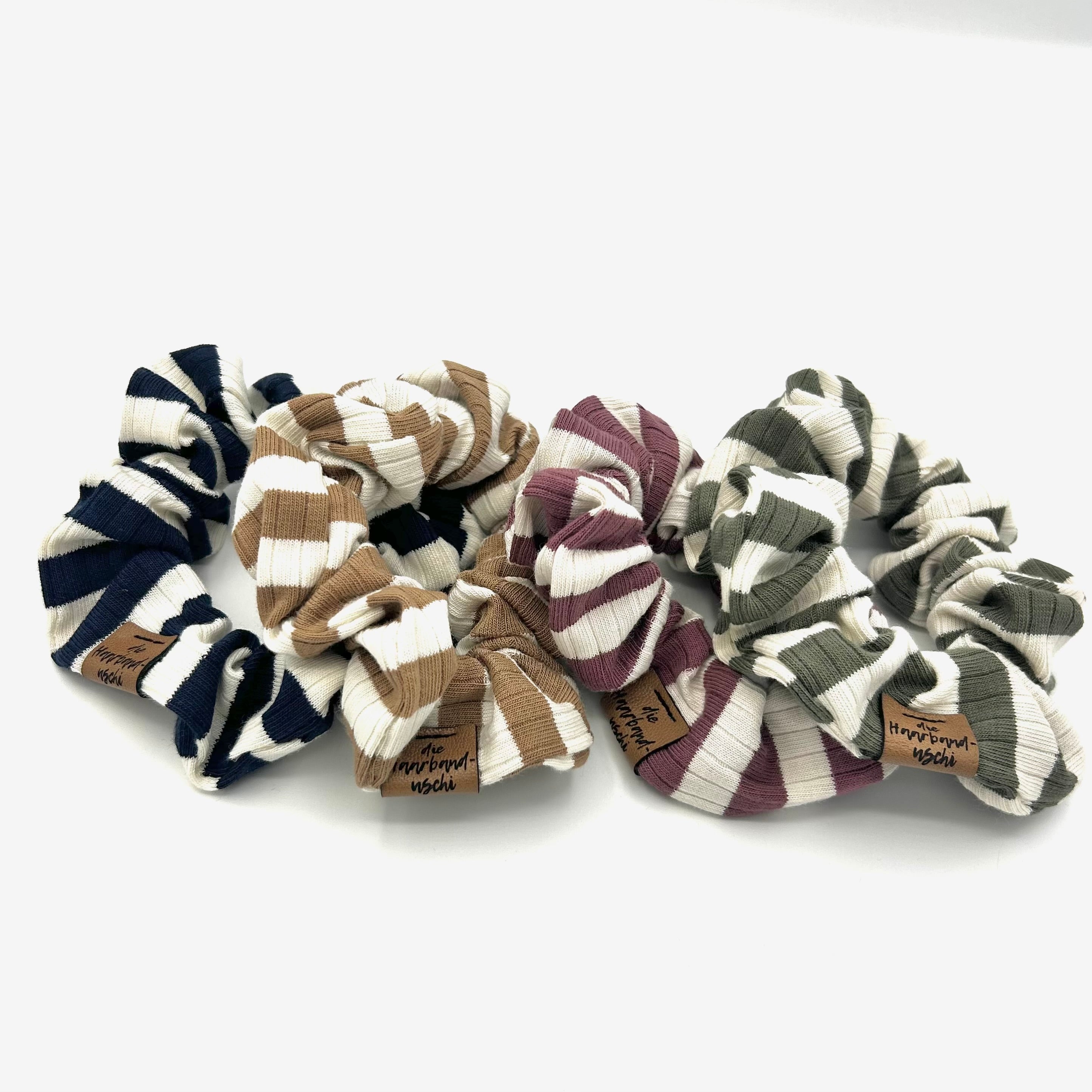 Scrunchie gestreift Braun