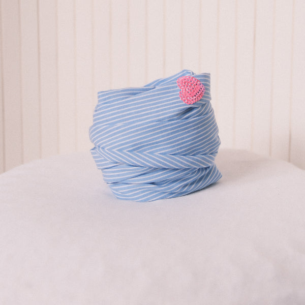 Drahthaarband breit - Blue Romance