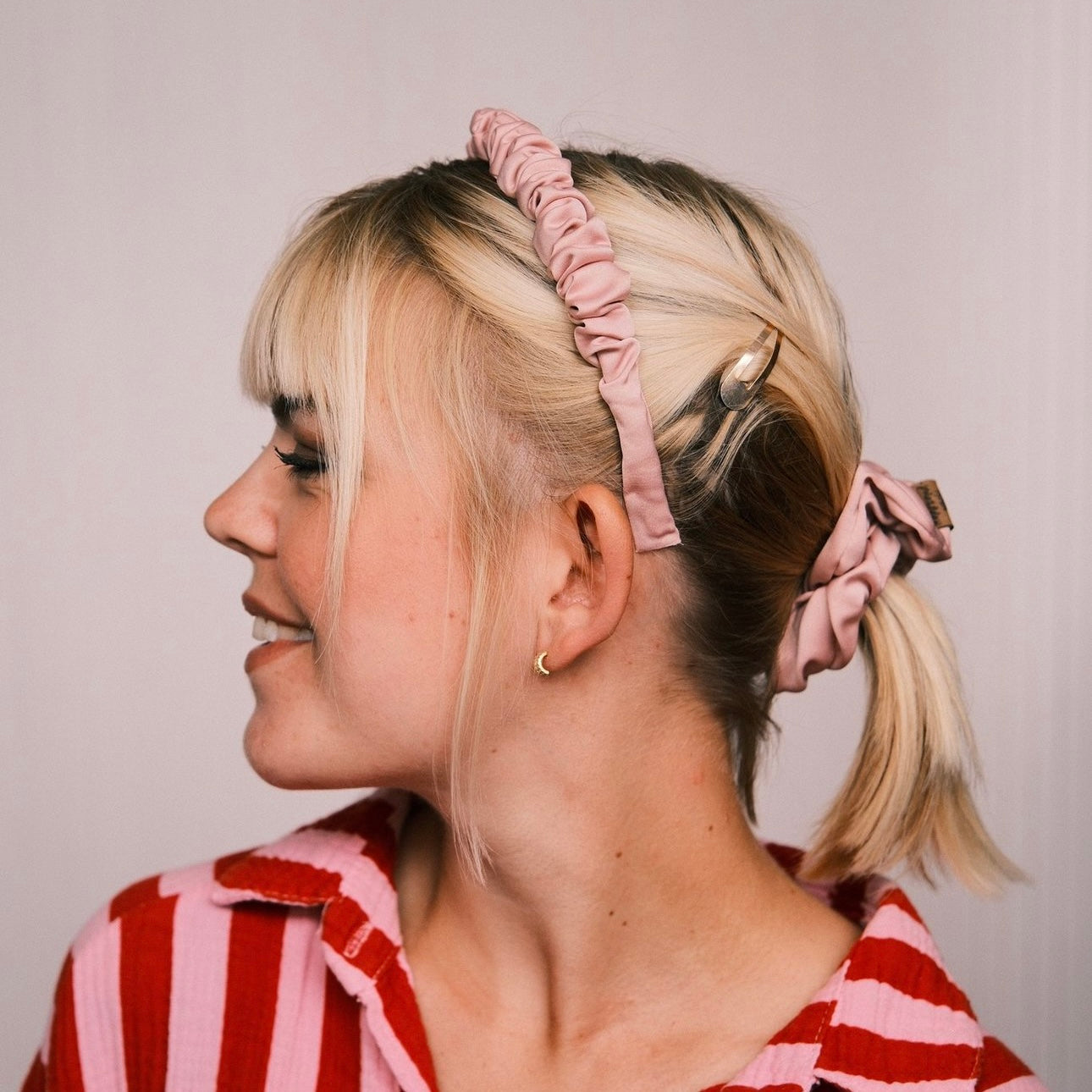 Scrunchie Satin zart Rosa