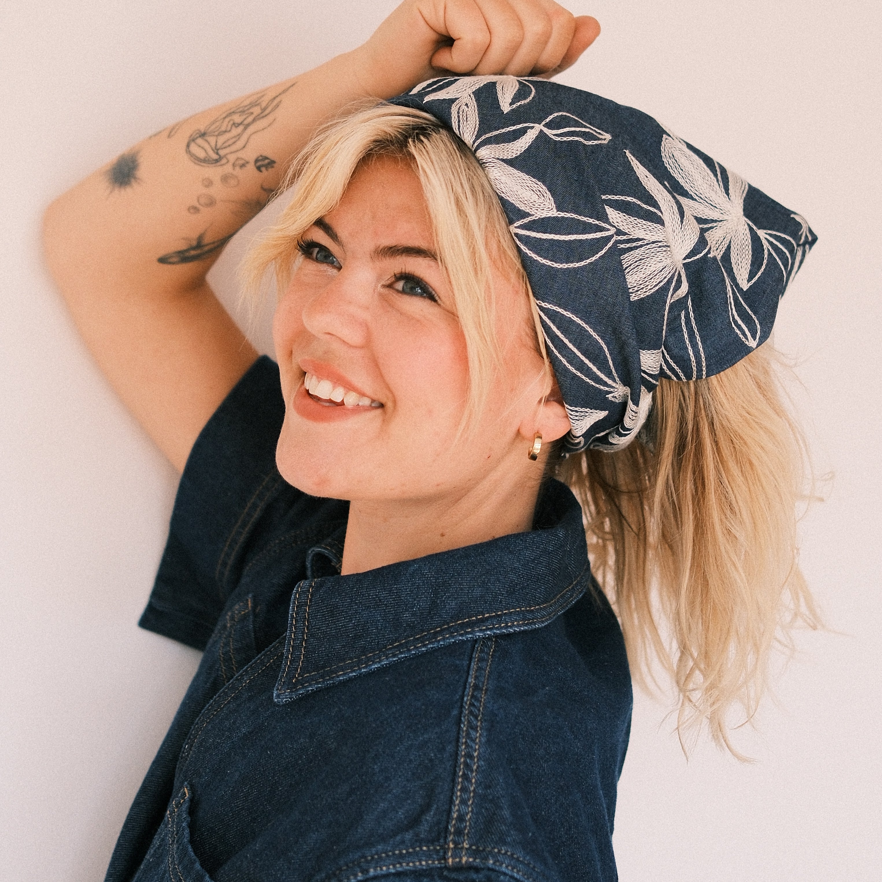 Bandana - Jeans Boho Weiß