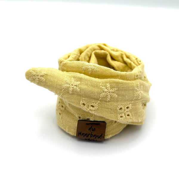 Drahthaarband schmal - Cotton Dream Gelb