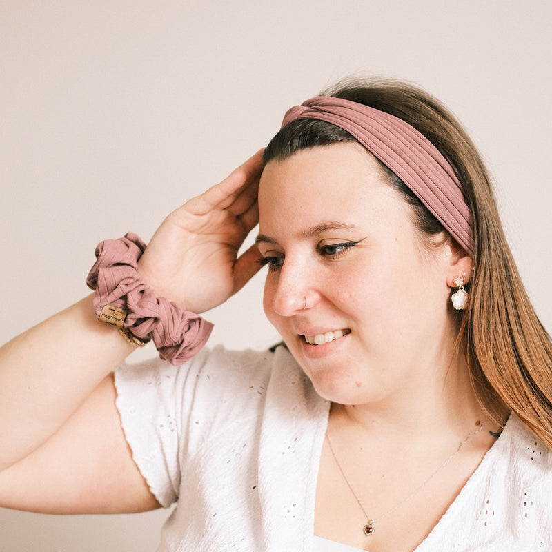Basic Haarband - Sporty Rib Mauve