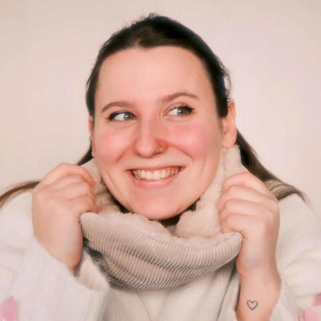 Loop - Cord gefüttert Creme