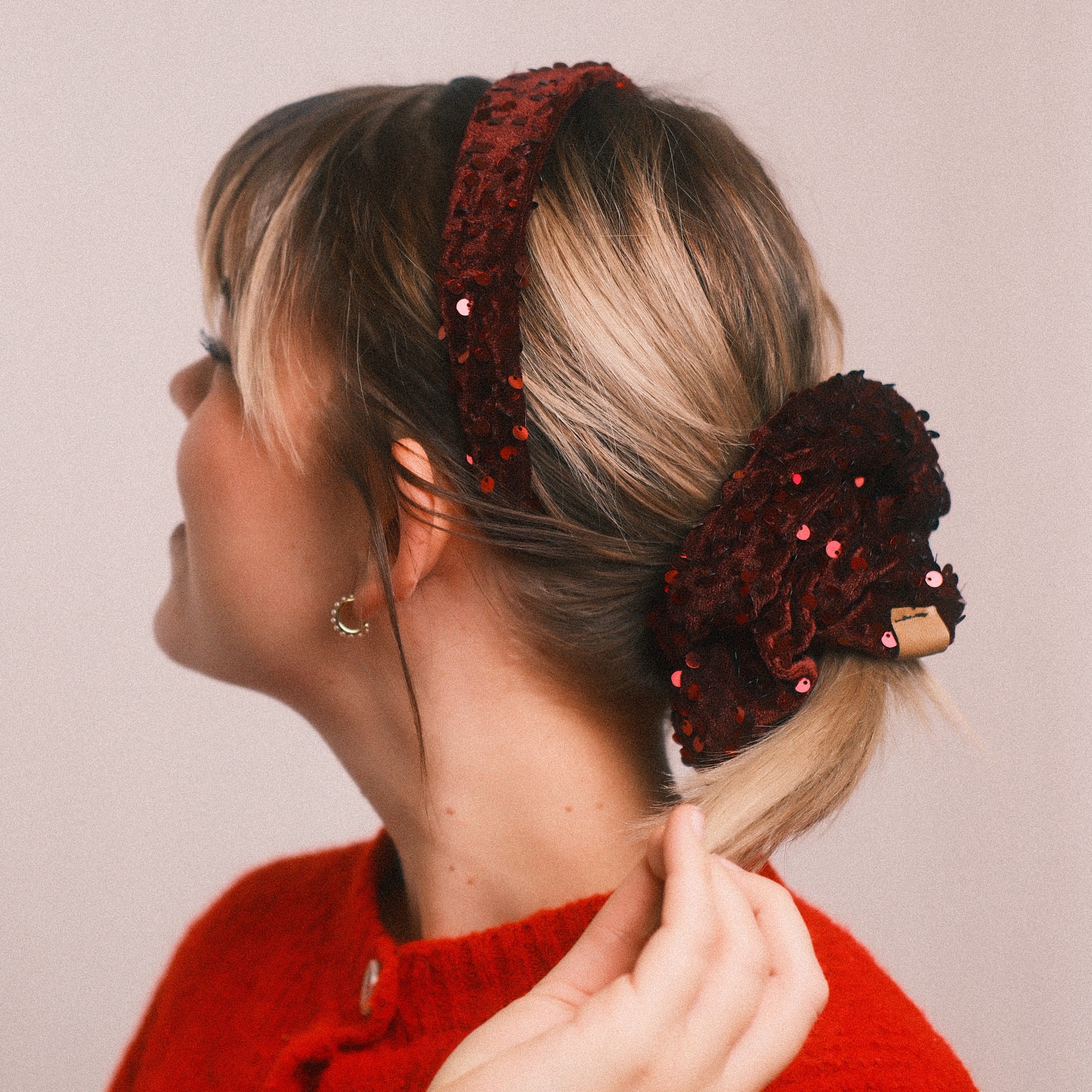 Anne - Pailletten Weinrot Bordeaux