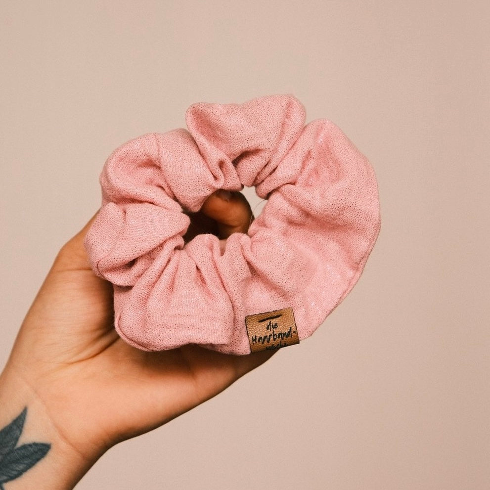 Scrunchie Glitzer hell rosa