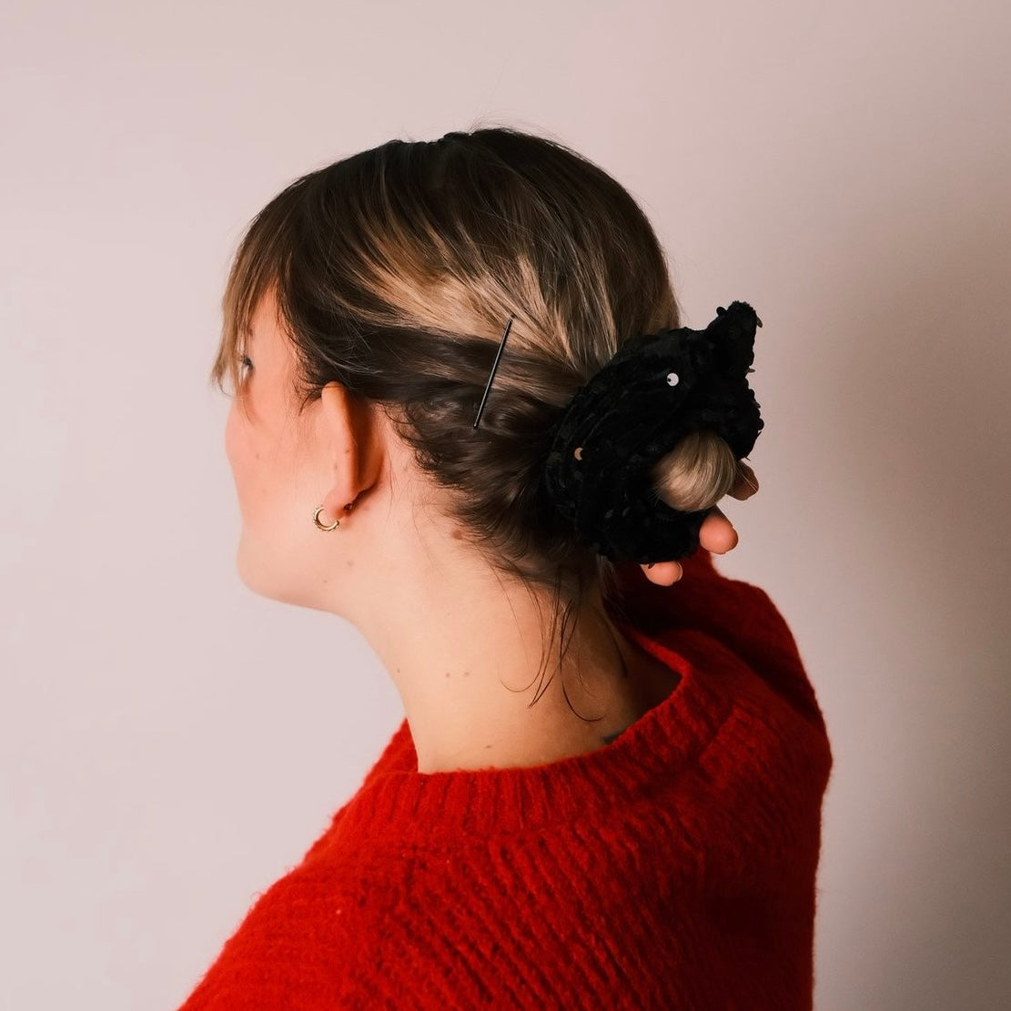 Dutti - Pailletten Schwarz Onyx