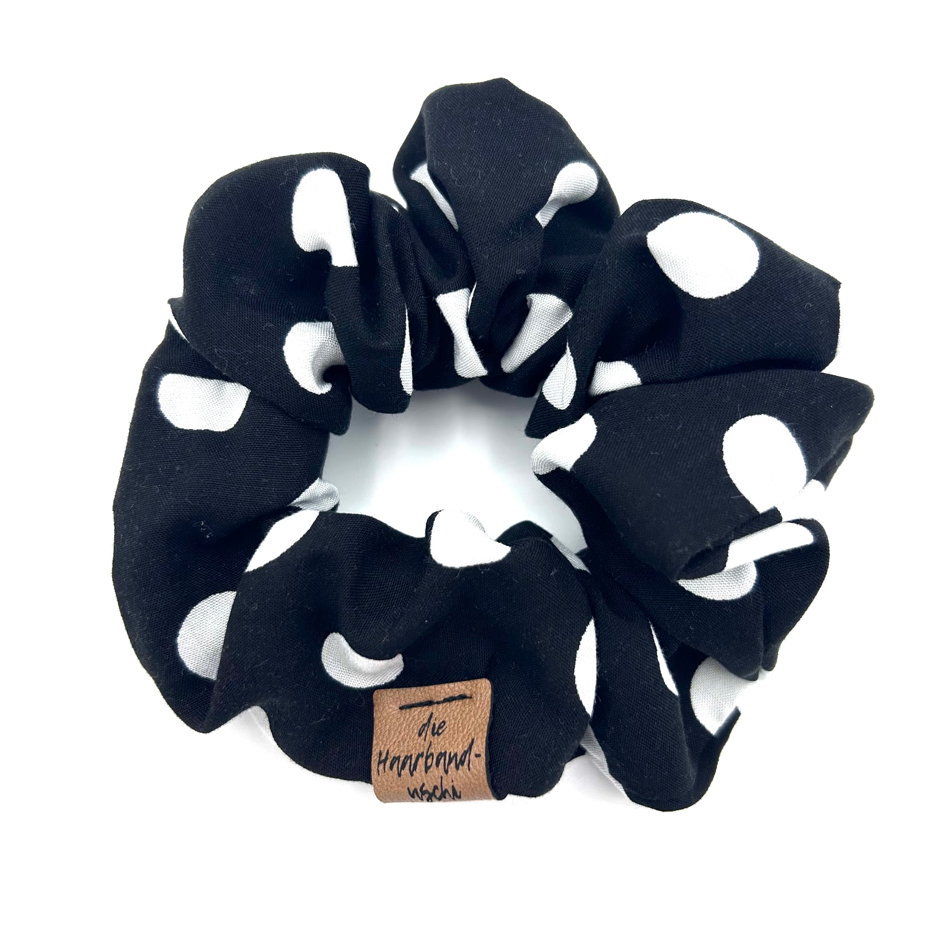 Scrunchie - Polka Dots Schwarz