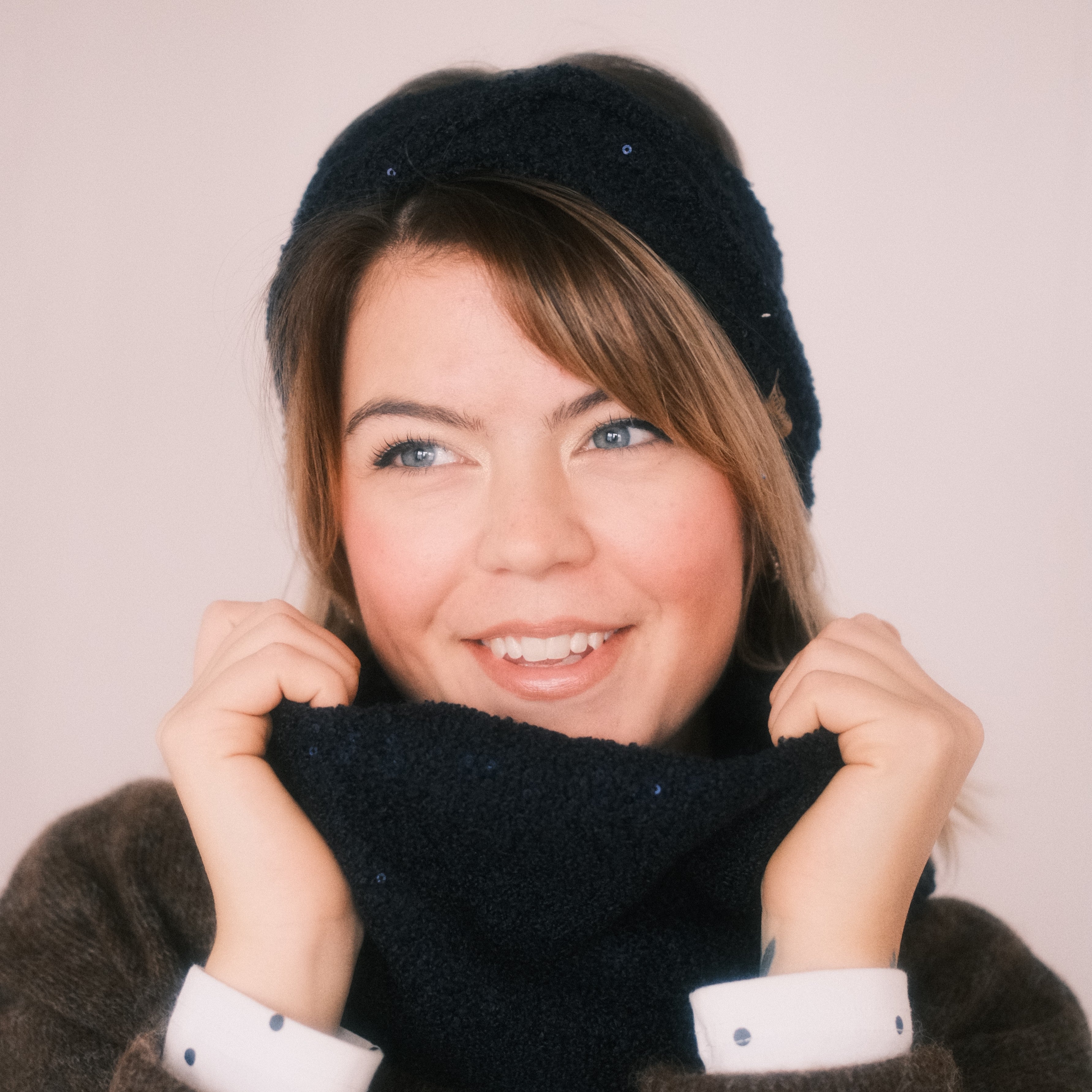 Loop - Teddy Pailletten Dunkelblau