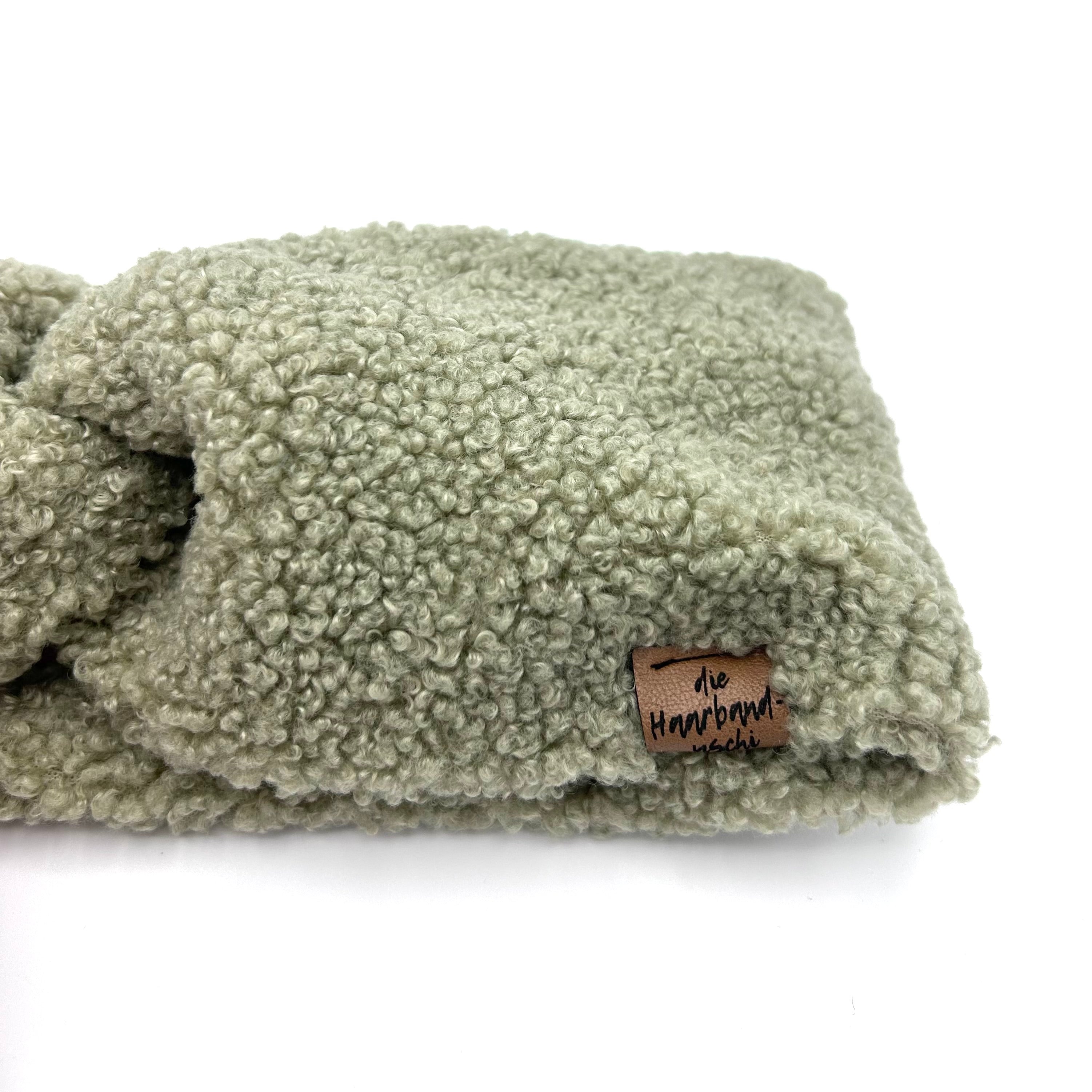 Basic Haarband - Teddy Pistazie