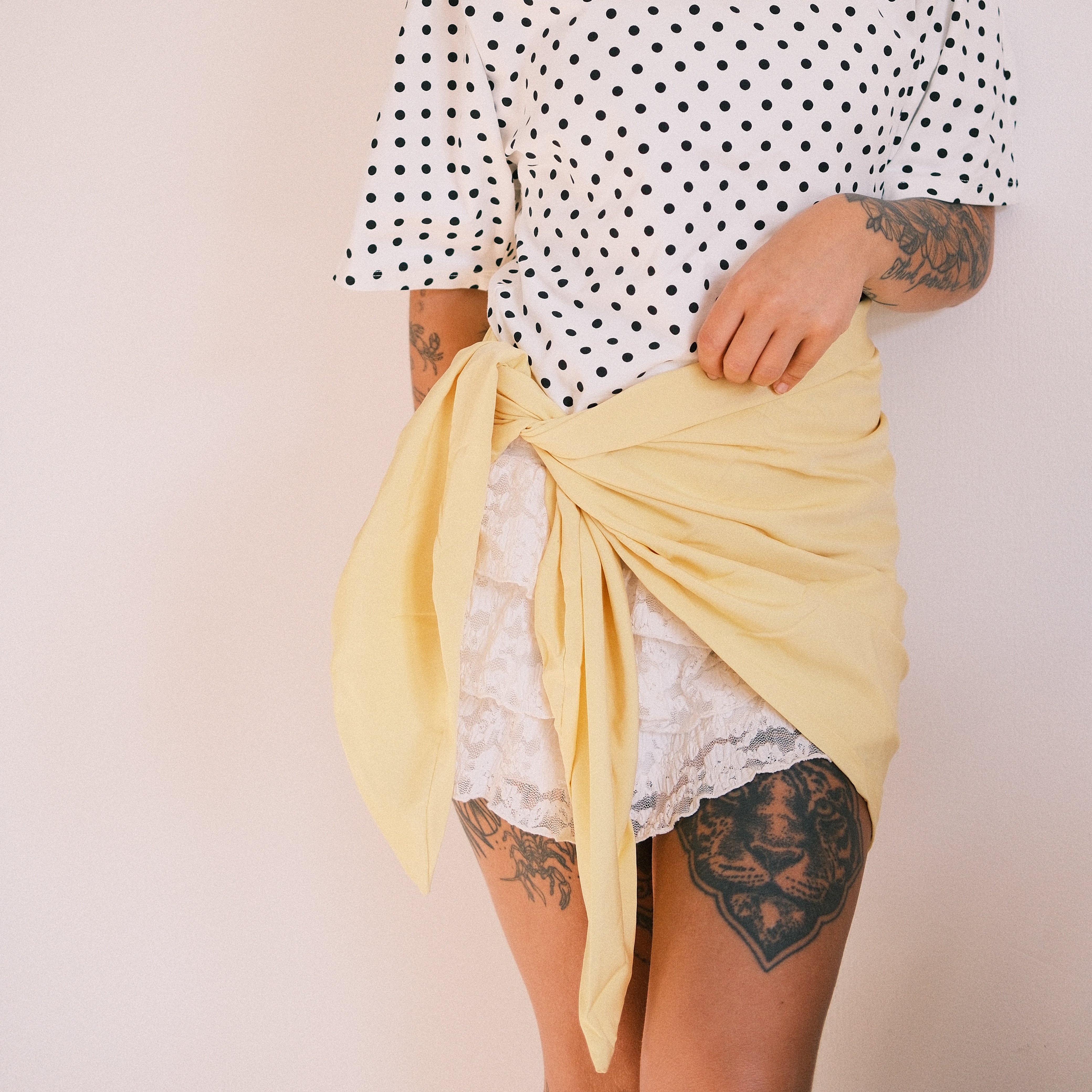 XXL Dreieckstuch  - soft touch Butteryellow