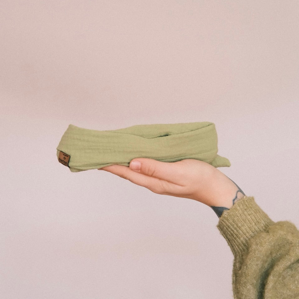 Drahthaarband - Musselin Hellgrün