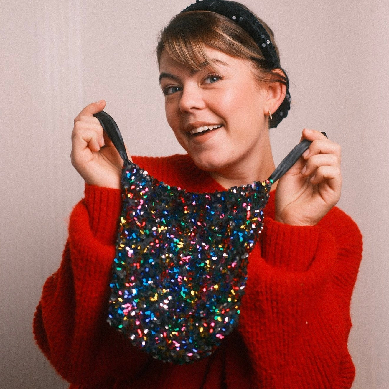 Pailletten Täschchen bunt