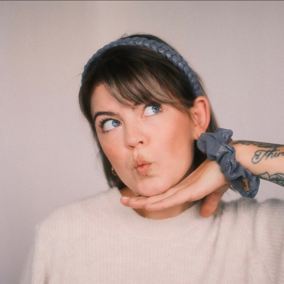 Leni - Glitzer Blaugrau