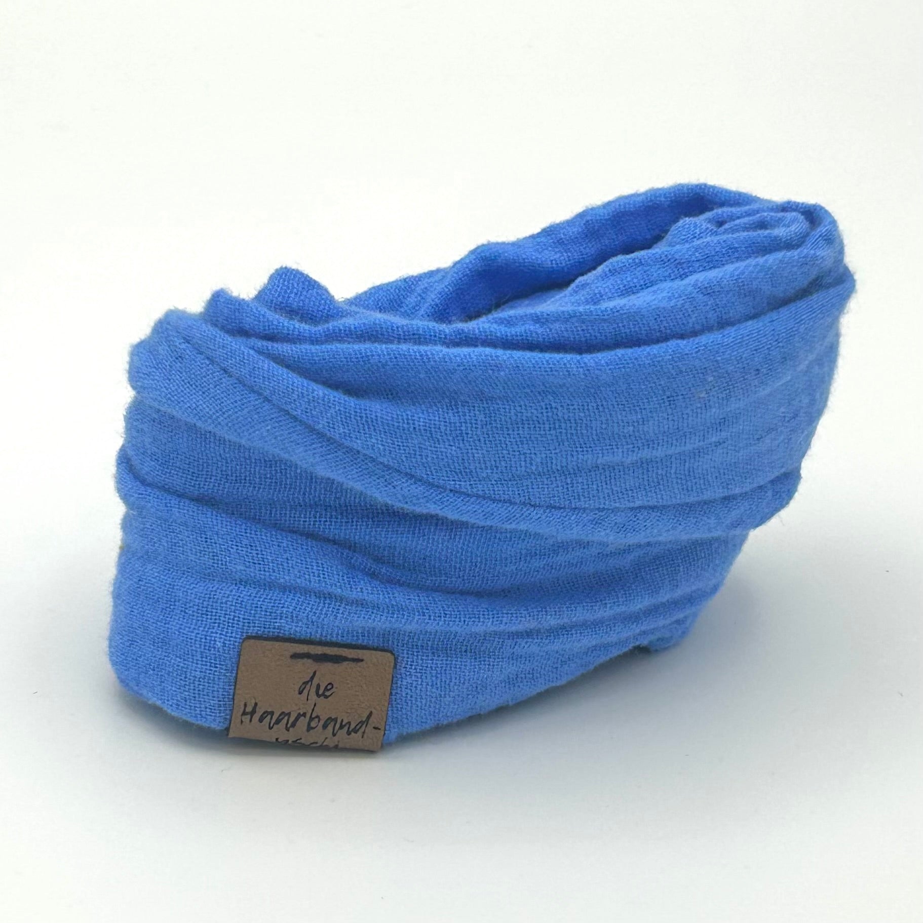 Drahthaarband Musselin strahlendblau