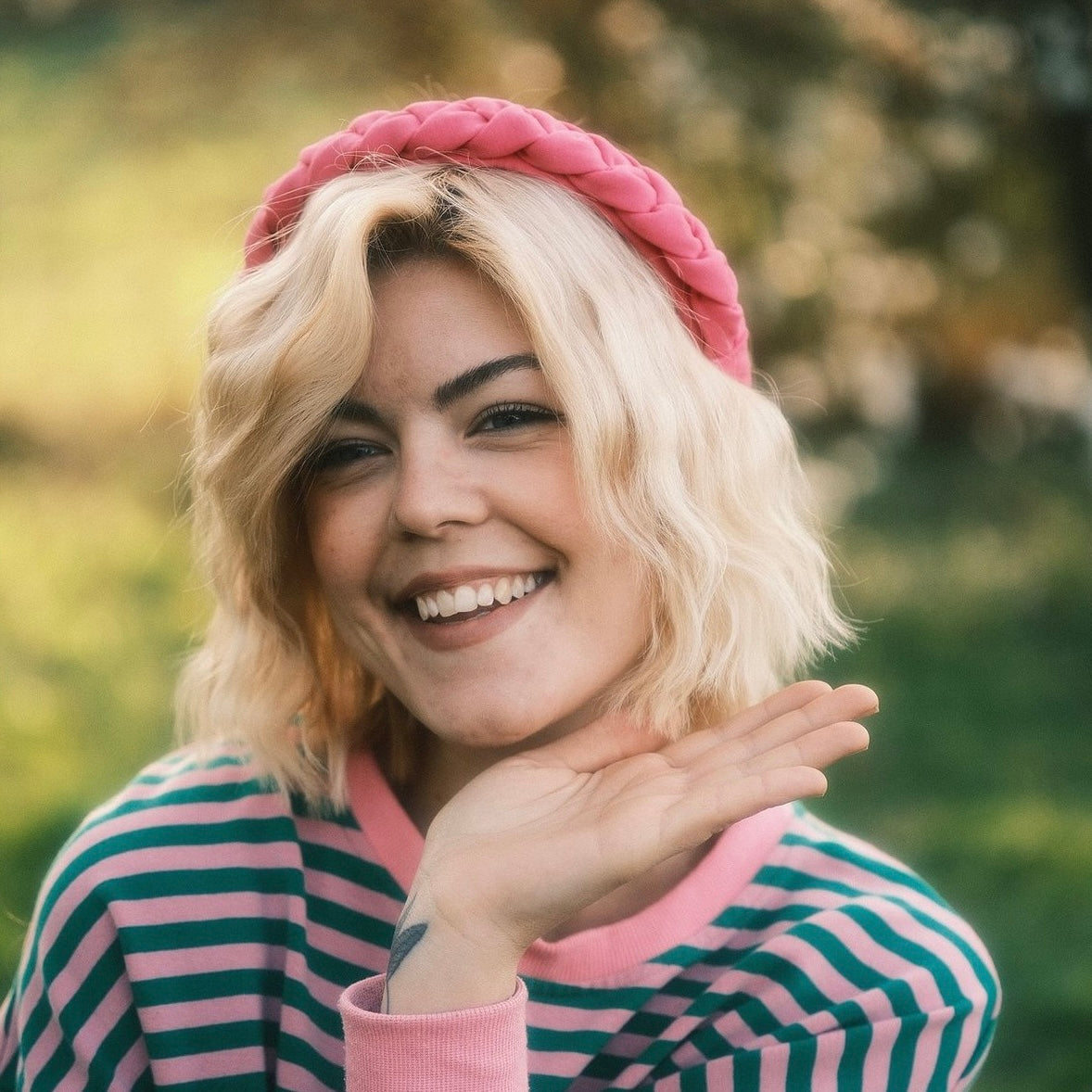 Lola pink - geflochtener Haarreif