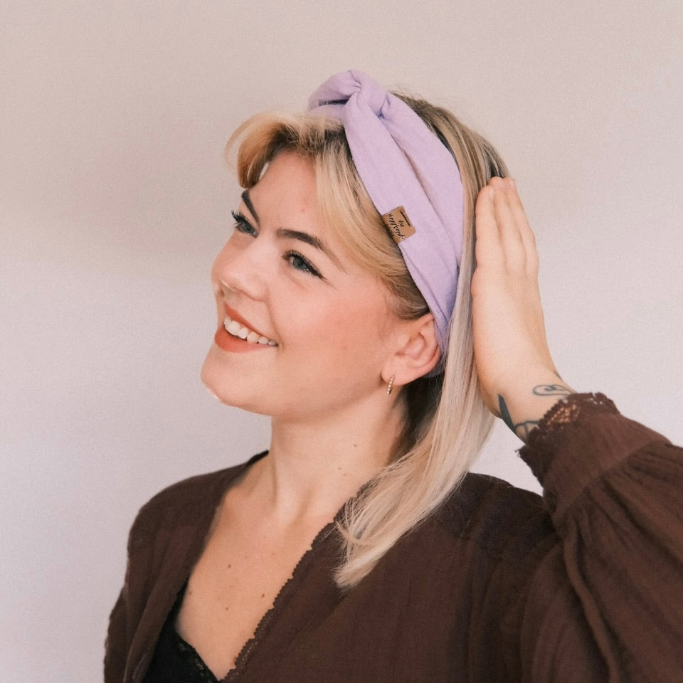 Drahthaarband -  Musselin flieder