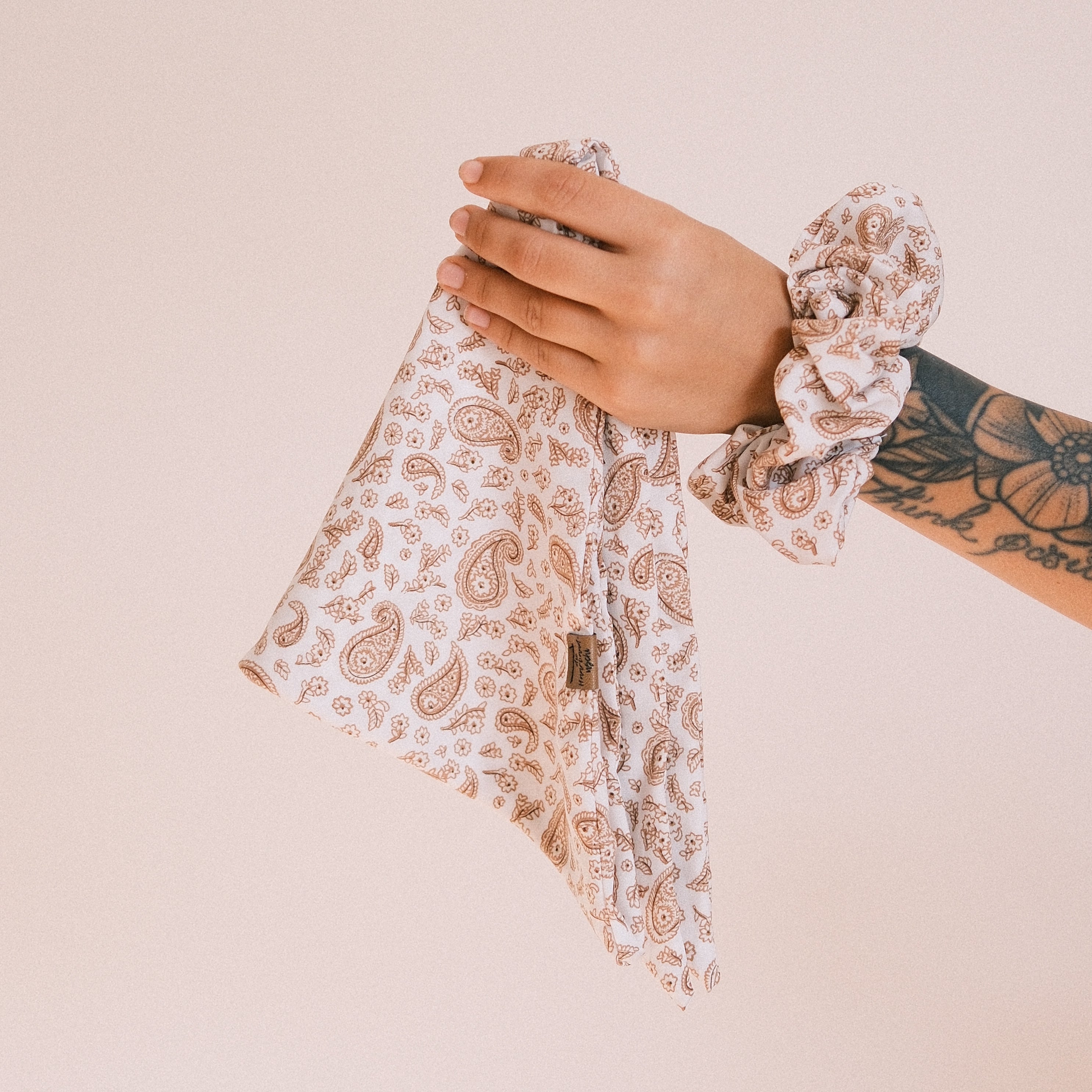 Bandana - Vintage Paisley Weiß