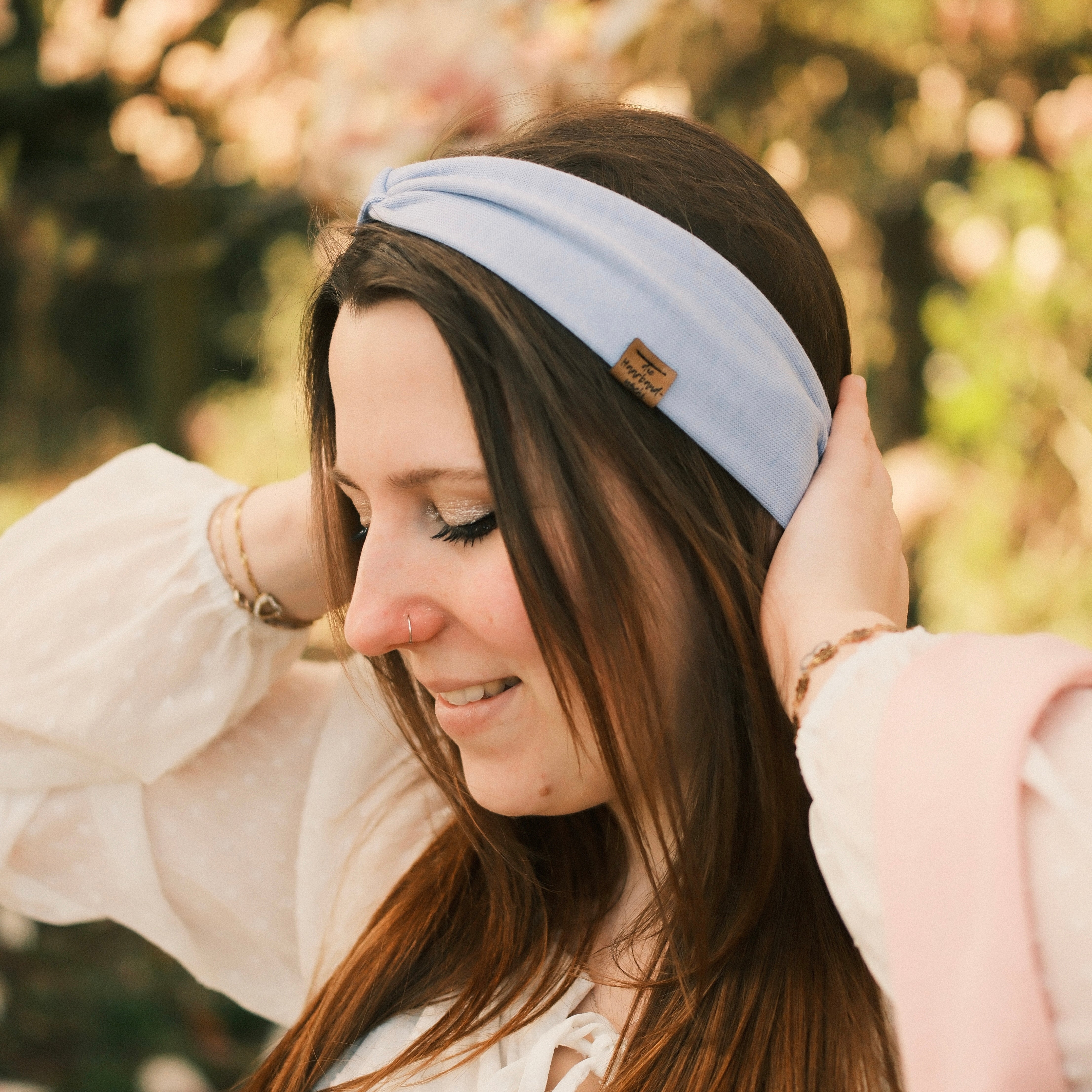 Basic Haarband - Feinstrick Blau