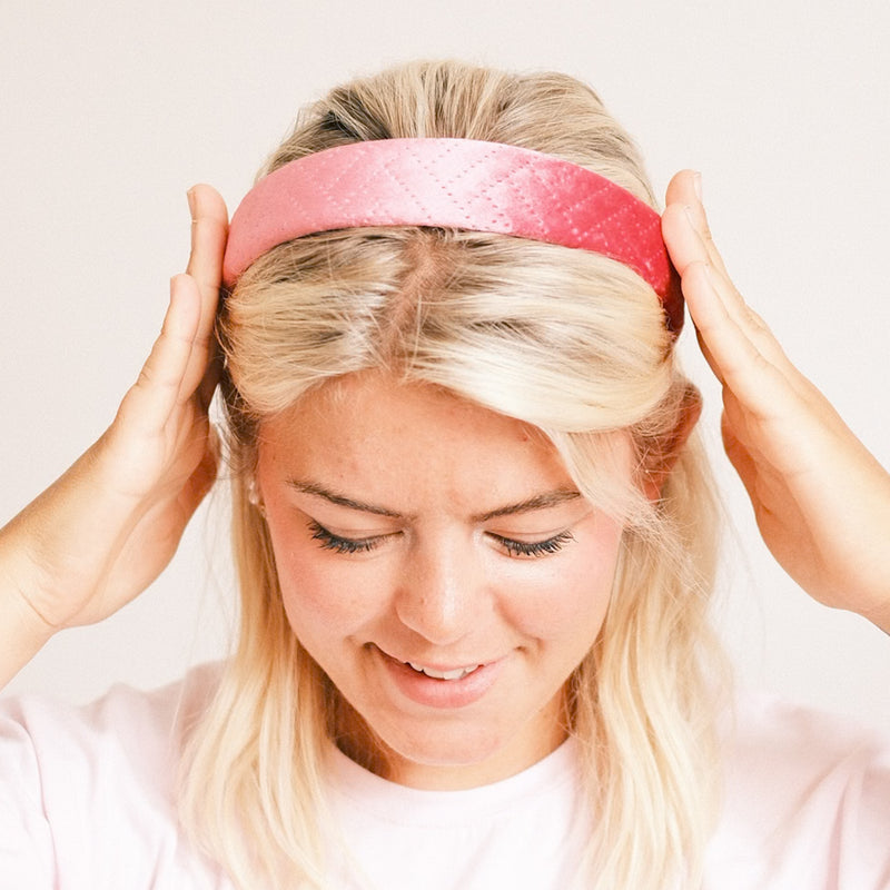 Anne - Samt Struktur Pink