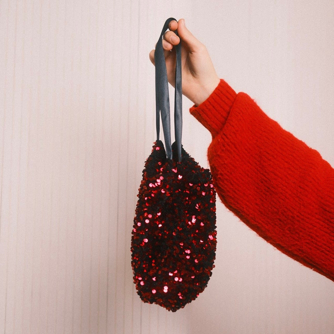 Pailletten Täschchen pink