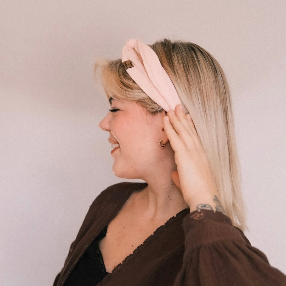 Drahthaarband - Musselin Hellrosa