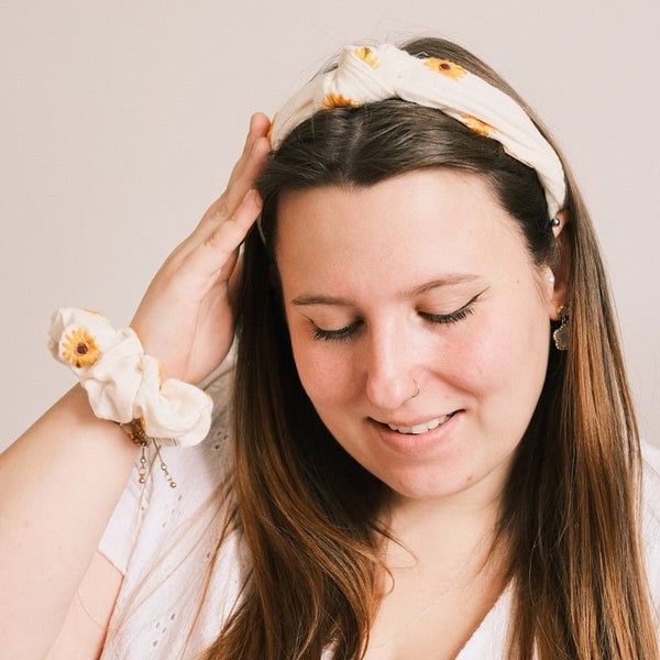 Scrunchie - Sonnenblume Creme