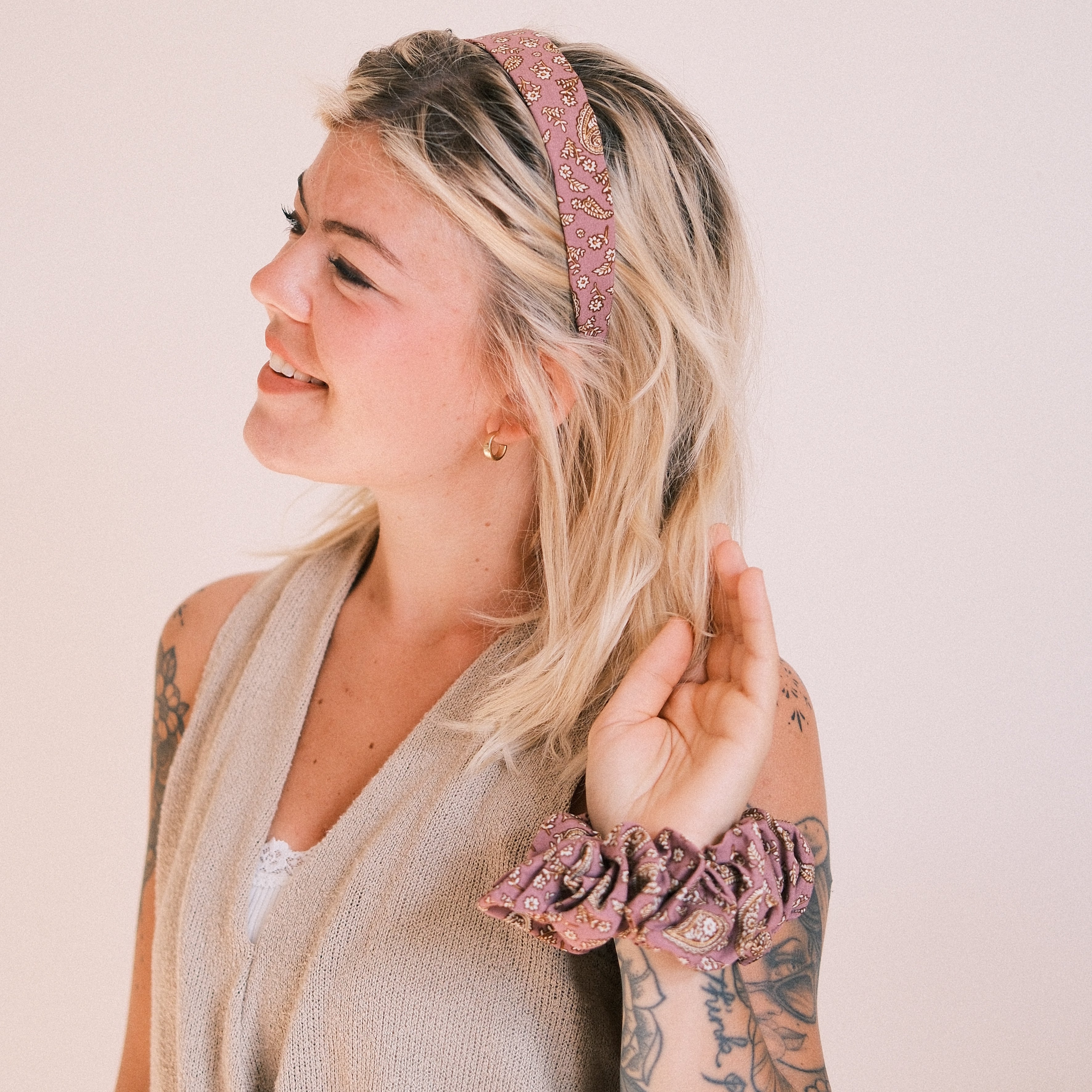 Anne - Vintage Paisley Mauve