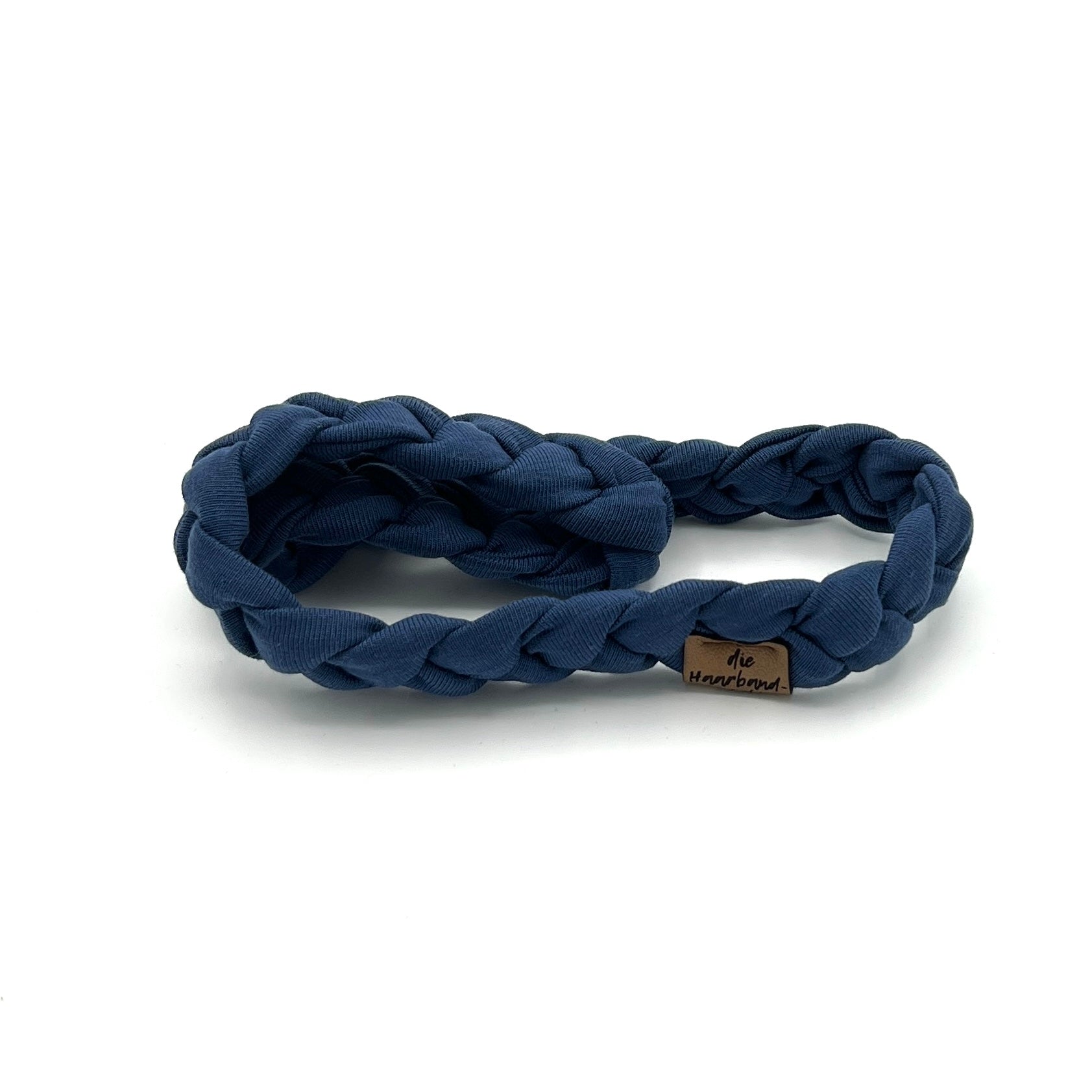 Haarband geflochten Jeansblau